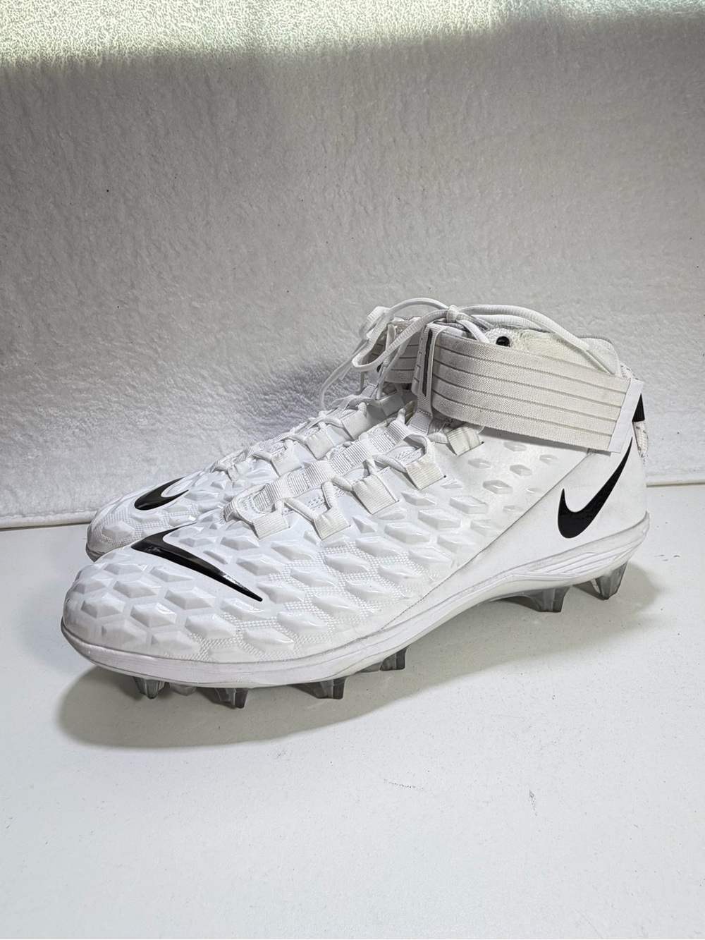 Nike Force Savage Pro 2 Football Cleats White Black Men’s Size 15
